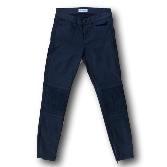 Madewell Skinny Skinny Black Coated Moto Jeans - Picture 5 of 7